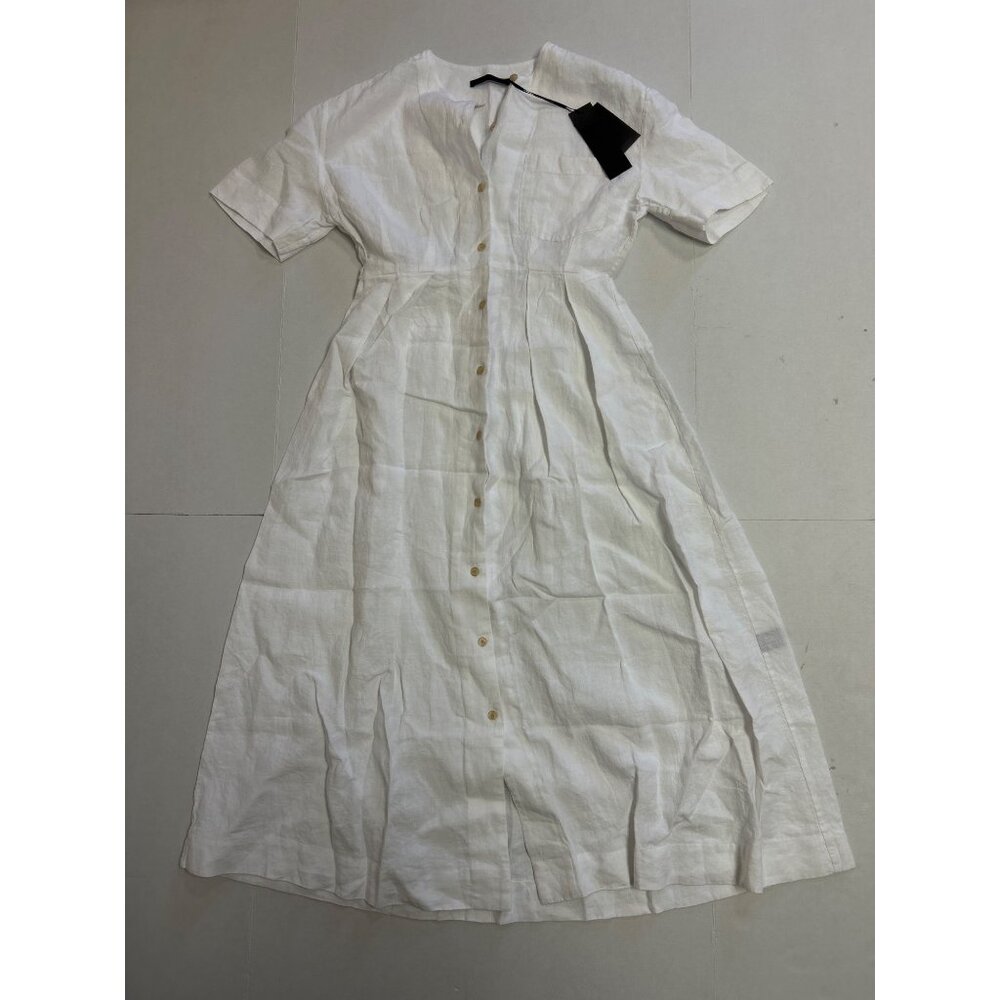 Jenni Kayne White Button-Front Midi Dress NWT - Picture 4 of 6